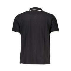 Black Cotton Men Polo Shirt