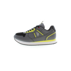 Gray Polyester Athletic Sneakers