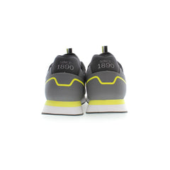 Gray Polyester Athletic Sneakers