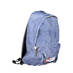 Blue Polyester Men Backpack