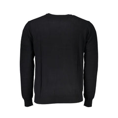 Black Cotton Men Sweater