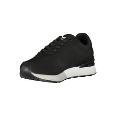 Black Polyurethane Men Sneaker