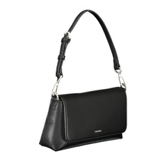 Black Polyester Women Handbag