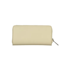 Beige Polyurethane Women Wallet