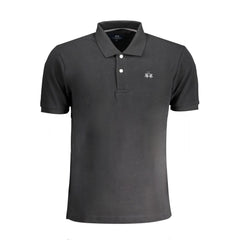 Black Cotton Men's Polo Shirt