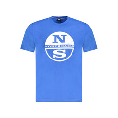 Blue Cotton Men's T-Shirt