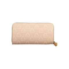 Beige Polyurethane Women Wallet
