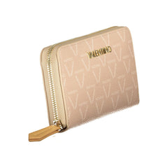 Beige Polyurethane Women Wallet