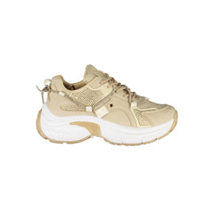 Beige Polyester Women Sneaker