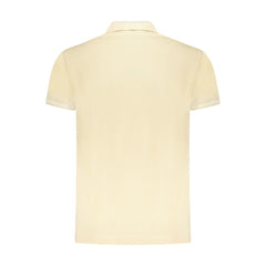 Beige Cotton Men Polo Shirt