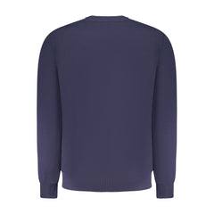 Blue Cotton Men Sweatshirt