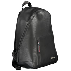 Black Polyurethane Men's Backpack