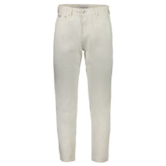 White Cotton Men Jeans