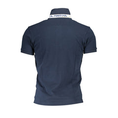 Blue Cotton Men's Polo Shirt