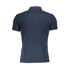 Blue Cotton Men's Polo Shirt
