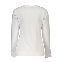 White Cotton Women Sweatshirt