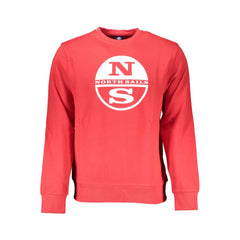 Red Cotton Men Sweatshirt