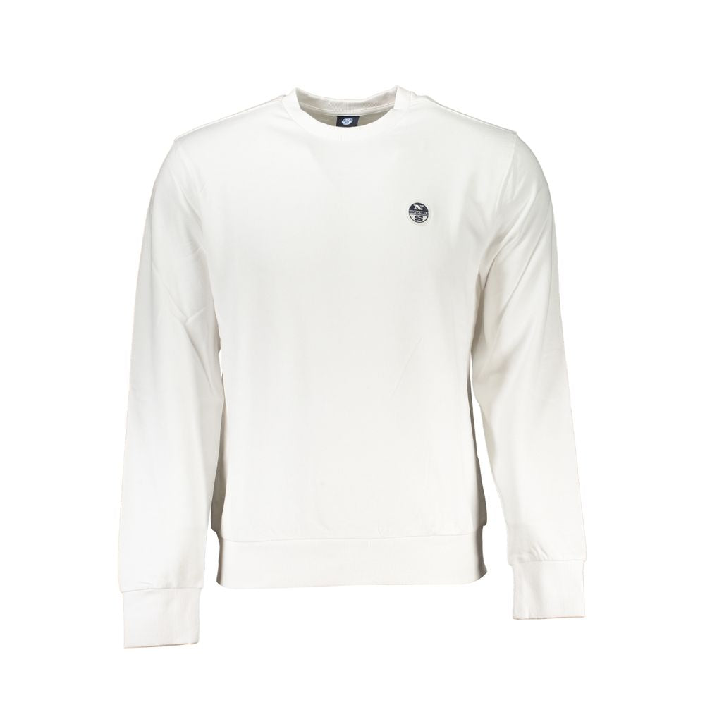 White Cotton Men Sweatshirt