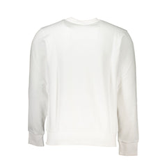 White Cotton Men Sweatshirt