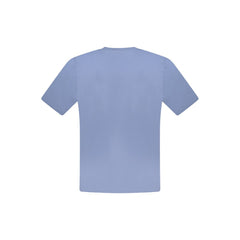 Blue Cotton Men T-Shirt