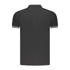 Black Cotton Men Polo
