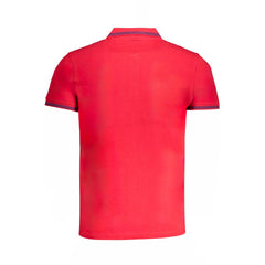 Red Cotton Men Polo Shirt