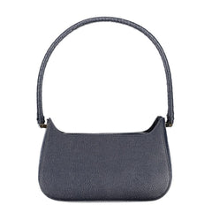 Blue Polyurethane Women Handbag