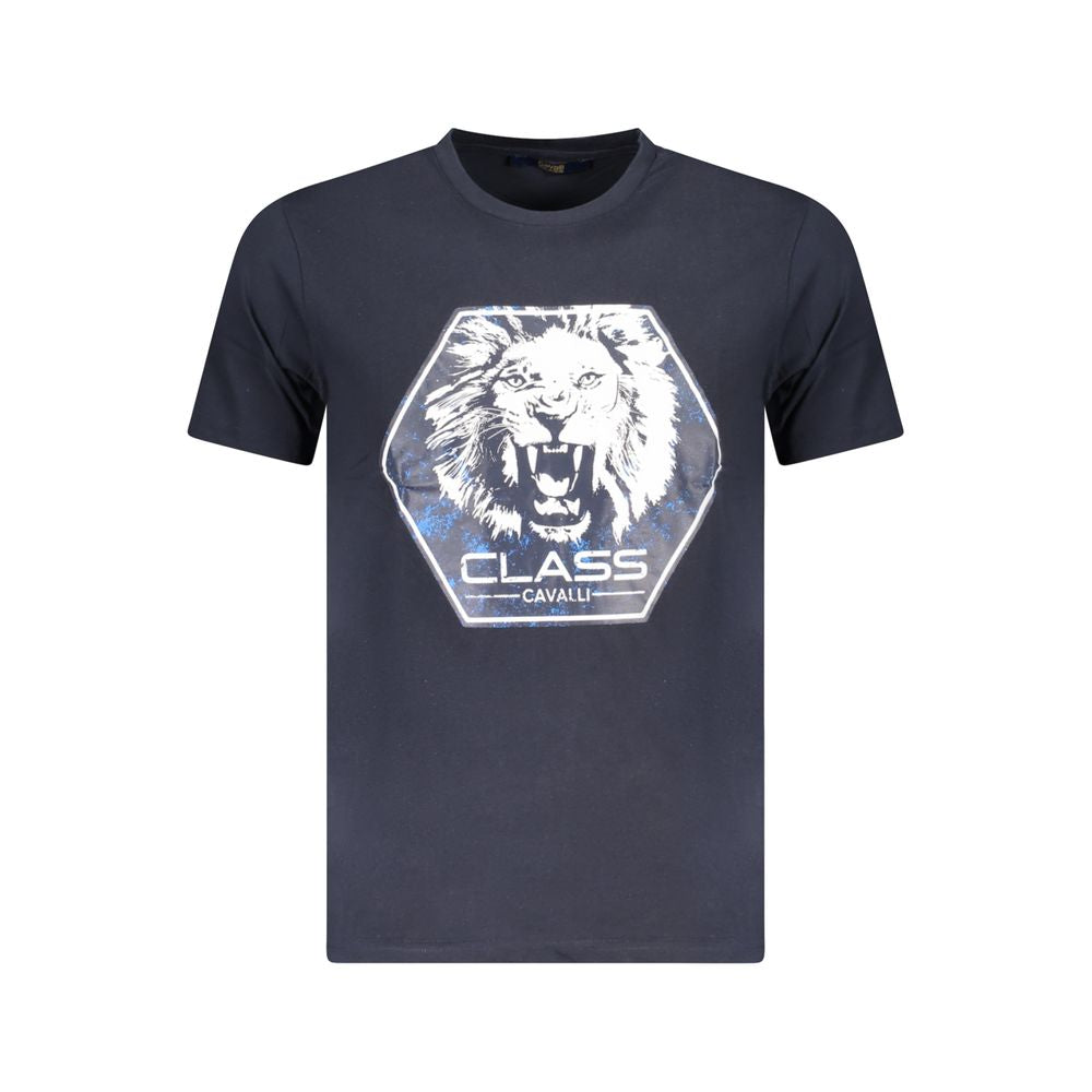 Blu Cotton Men T-Shirt