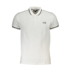 White Cotton Men Polo Shirt