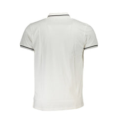 White Cotton Men Polo Shirt
