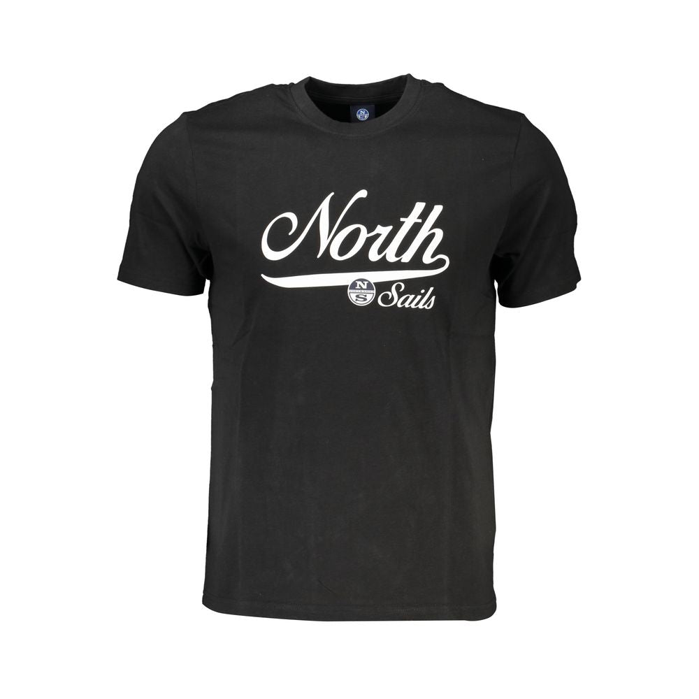 Black Cotton Men T-Shirt