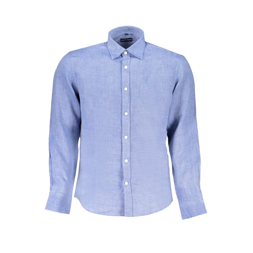 Blu Linen Men Shirt