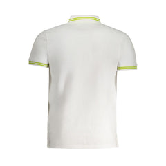 White Cotton Men Polo Shirt