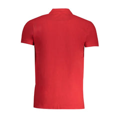Red Cotton Men Polo Shirt