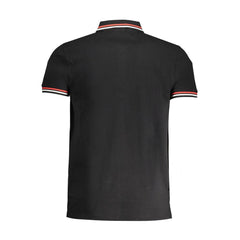 Black Cotton Men Polo Shirt