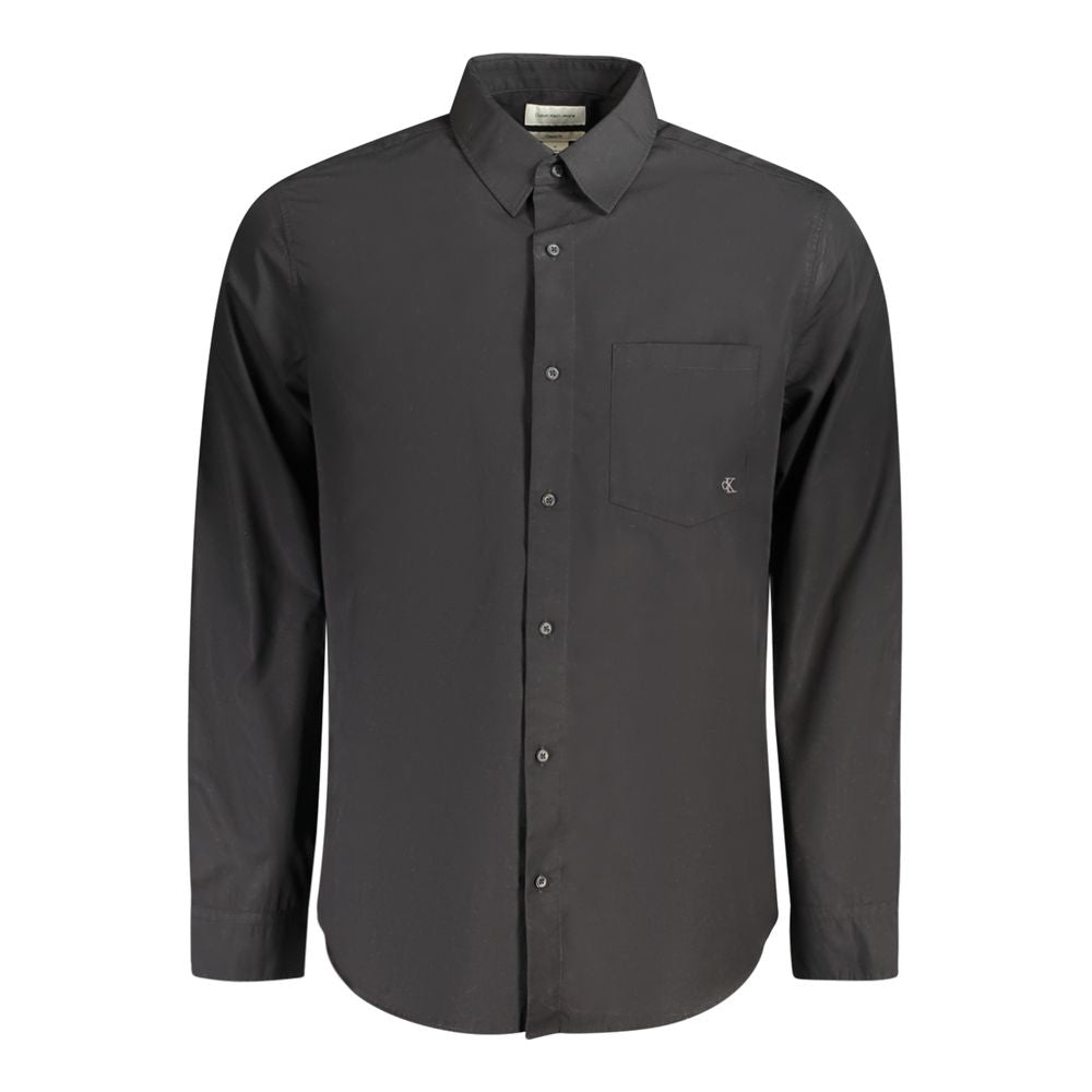 Black Cotton Men's Shirt