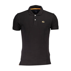 Black Cotton Men's Polo Shirt