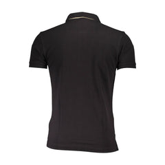 Black Cotton Men's Polo Shirt