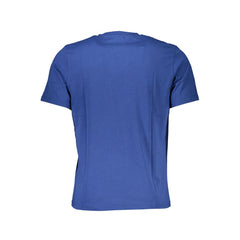 Blue Cotton Men T-Shirt