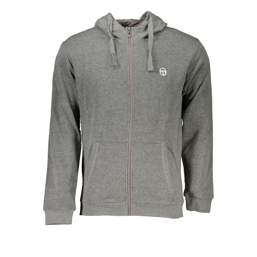 Grigio Cotton Men's Hooded Sweatshirt
