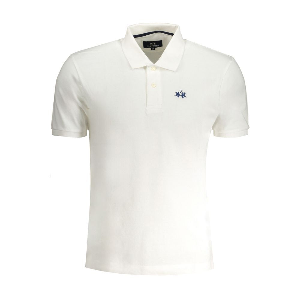 White Cotton Men Polo Shirt