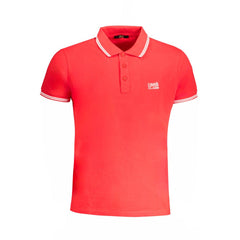 Red Cotton Men Polo Shirt