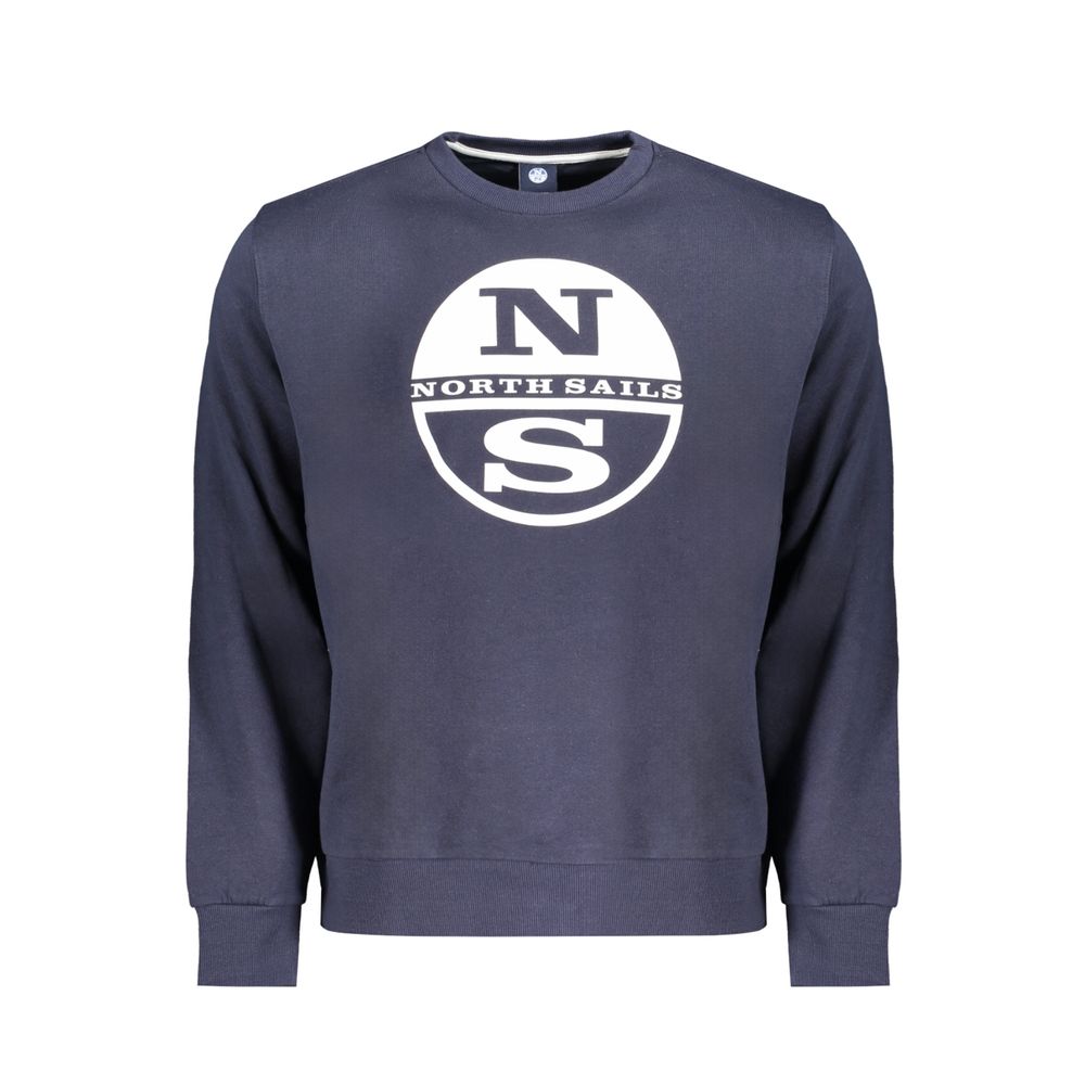 Blue Cotton Men Sweatshirt