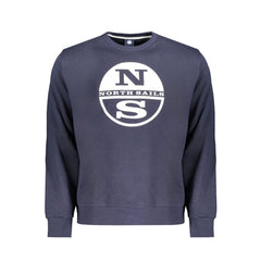 Blue Cotton Men Sweatshirt