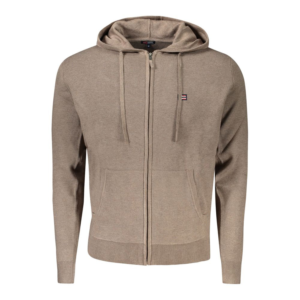 Marrone Poliammide Men's Cardigan