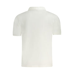 White Cotton Men Polo Shirt