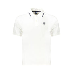 White Cotton Men Polo-Shirt
