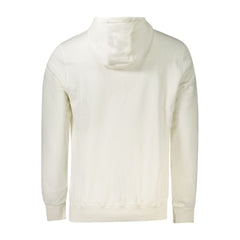 White Cotton Men's Hooded Sweatshirt