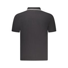 Black Cotton Mens Polo Shirt