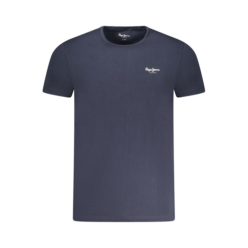 Blu Cotton Men T-Shirt